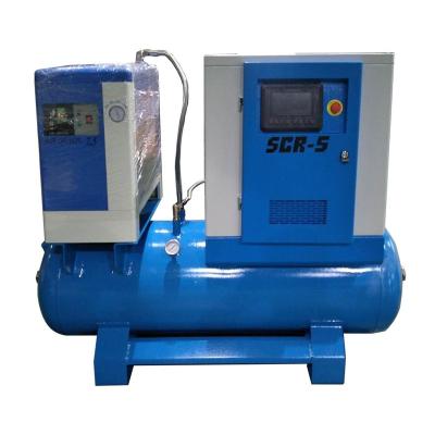 China Oil Free SCR-5AT 3.7KW 5hp Combined Scroll Air Compressor Oilless Dryer Tank for sale