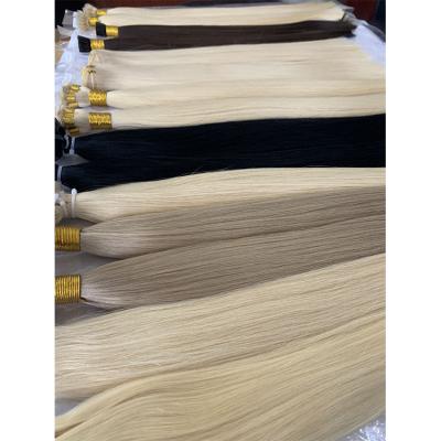 China Silky Straight Wave Light Color Full Cuticle Lined Keratin Nail Hair Extensions U-tip Hair Extensions for sale