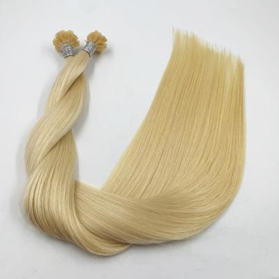 China Shiny Flat Tip Hair Extensions Natural Virgin Hair Keratin Tilted Hair Extensions Pre Metallic for sale