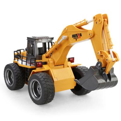 China RC Car Toys Electric Model Huina 1:18 2.4G 6CH RC Engineering Truck Digger Toy R/C Remote Control Excavator 1530 for sale