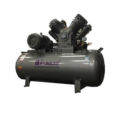 China Lubricated 10HP JAGUAR Air Cooled Industrial Quiet Piston Air Compressor for sale