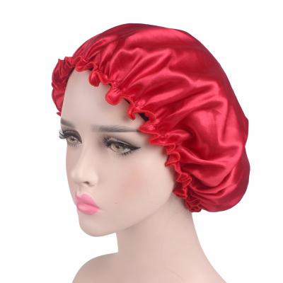 China Eco-friendly Border Hot Selling Ladies Satin Lace Nightcap Chemotherapy Hat Hair Care Hat for sale