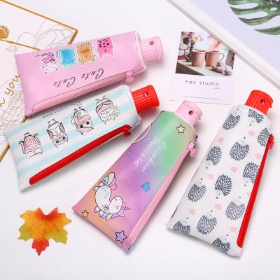 China Fashion Creative Pencil Bag\Comfortable Cute Cartoon\Durable With Sharpener Toothpaste Shape Personality Storage Stationery Large Capacity Bag for sale