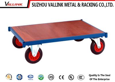 China Steel Structure Four Wheel Hand Truck Trolley Easy Moving Red for sale