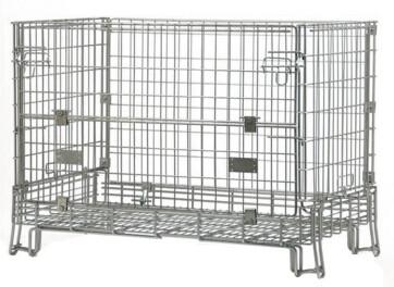 China Wire Mesh Cage Container Pallet Warehouse Steel Shelving For Storage And Logstics for sale