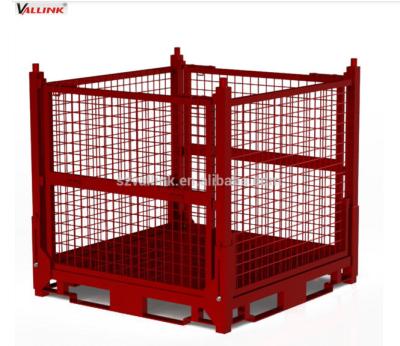 China Custom Wire Mesh Container Powder Coating Half Drop Full Open Gate for sale