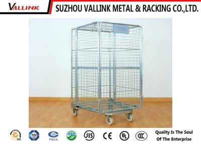 China Durable Steel Galvanized Surface Transport Goods Trolley With 5 Inches Castors for sale