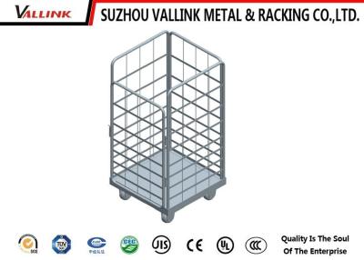 China Workshop Logistics Trolleys Steel Roll Container / Wagon / Tainer With Nylon Casters for sale