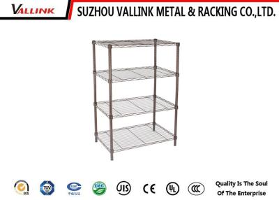 China Zinc Plated Sliver Steel Wire Shelving  Units For Warehouse / Wire Storage Racks for sale