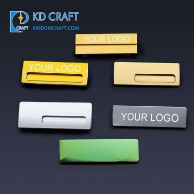 China 3D Customized Custom Rectangular Hotel Name Badge Pin Blank Metal Resin Logo Stainless Steel Laser Staff Name Tag for sale