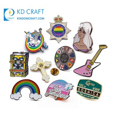 China China high quality no minimum souvenir badge custom soft metal enamel lapel pin with your own design for sale