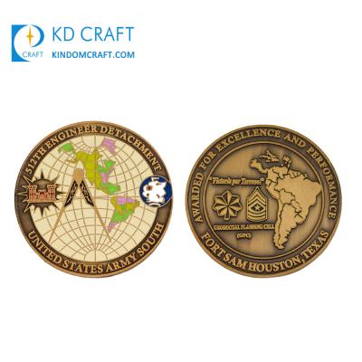 China Wholesale Africa China Custom Metal Die Struck Double Sided Antique 3D Brass Plated Masonic Challenge Coin for sale