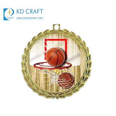 China china custom metal gold china supplier colorful enamel printing sports basketball medals for award for sale