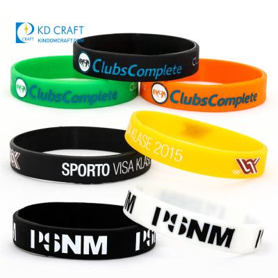 China Wholesale bulk world cup silicone cheap custom elastic printing rubber wristband environmental friendly for sports event for sale