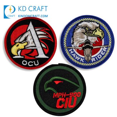 China 3D No Min Custom Wholesale Chenille Felt Embroidery Patches USA US Army Black Military Patch for sale