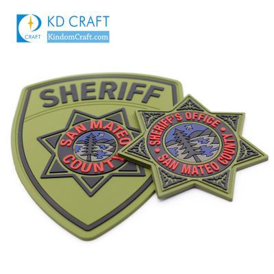 China Soft 3D Safety Military Air Force Air Force Sheriff PVC Badge Patch 3D Star Uniform Custom Manufacturer Customized For Sale for sale