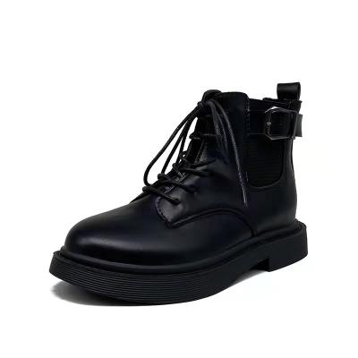 China Around 2021 autumn and OCCASIONAL BOOTS of the British short boots of the new short soled thick women's winter boots of retro for sale