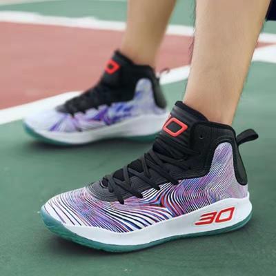 China CUSHIONING Couple Breathable High Top Basketball Shoes Autumn Combat Shoes Running Sports Fashion Basketball Shoes for sale