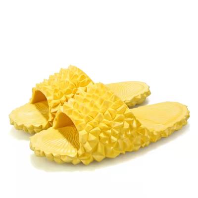 China CUSHIONING Custom Indoor Soft Bottom Home Slippers Flip Flops Durian Cool Women Parent Child Slippers Bathroom for sale