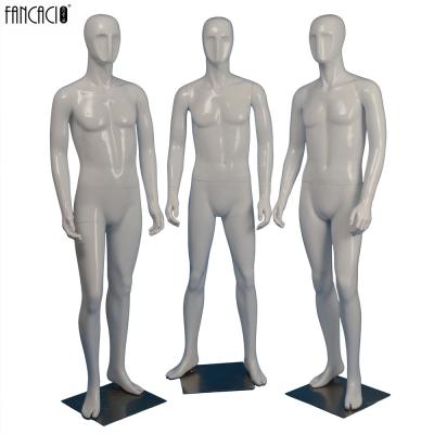 China Full Body Male Male Mannequin With Base White Mannequin Stand Mannequin With Abstract Head for sale