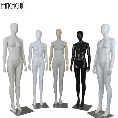 China Other Full Body Female Mannequin With White Black Color 3021 Head Abstract Metal Base Black Mannequin Mat for sale