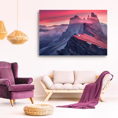 China Custom long lasting modern metal wall art glossy landscape HD heat transfer metal printing sublimation metal print for art gallery for sale