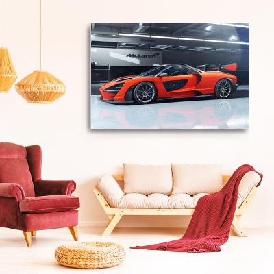 China Long Metal Car Wall Arts Metal Wall Arts Shiny Aluminum Metal HD Prints Brand Gifts Durable Sublimation Transfer For Home Decorative for sale