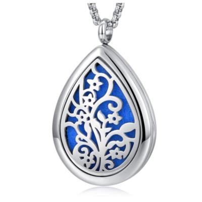 China Eco-friendly Car Air Freshener Custom Fit 316 Stainless Steel Aroma Car Air Freshener Essential Oil Diffuser Pendant Necklace Pendant for sale