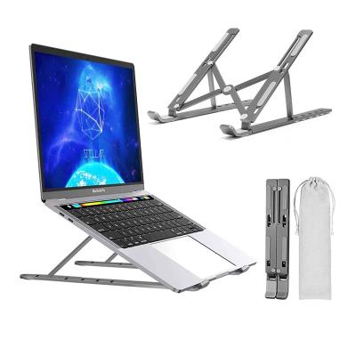 China Custom Fashion Foldable Anodized Color Aluminum Alloy Portable Metal Notebook Adjustable Portable Laptop Stand for sale