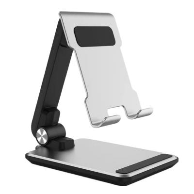 China 360 Degree Adjustable Rotating Adjustable Foldable Aluminum Cell Phone Holder Stand For Desktop for sale