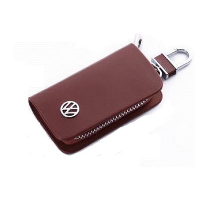 China Fashion Promotional Custom Car Gifts Brand GENUINE LEATHER Leather Car Key Case for sale