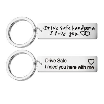 China Luxury Drive Gifts Stainless Steel Safe Key Chain For Husband Friend Dad Valentines Day for sale