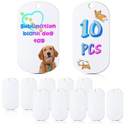 China Long Selling Sublimation Durable Hot White Glossy Custom Bone Shape Blank Dog Tag for sale