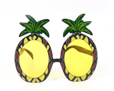 China AC+PC Party Hawaiian Themed Summer Pineapple Sunglasses Fancy Hawaii Tropical Glasses for sale