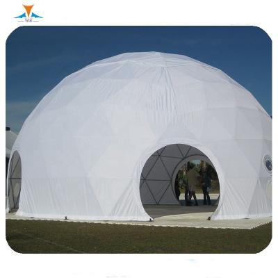 China Waterproof/Fireproof Resistance 30m Geodesic Dome Rainproof Tent Large Diameter Heat/UV Resistant Outdoor Tent With PVC Coating for sale