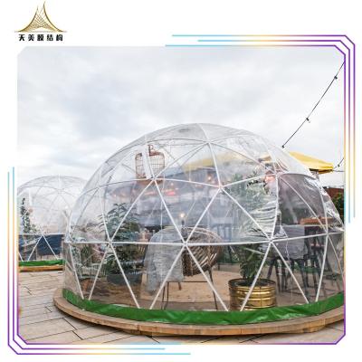 China Modern Factory Price PVC Polystyrene Roof Cover 4m Dome Tent Transparent Geodesic Domes For Restaurant for sale