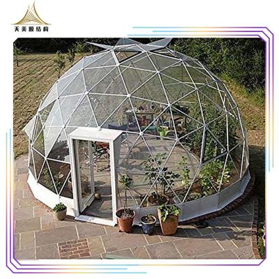 China Tube type tent stake 4m luxury transparent dome garden geodesic outdoor igloo tents for sale for sale