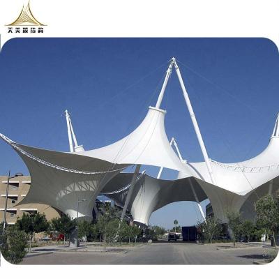 China Heat Resistant/UV Resistance Membrane Structure Landscape Umbrella Fabric Roof Waterproof/Fireproof Tensile Sail for sale