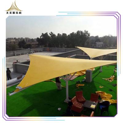 China Customized PVDF PTFE Architecture Membrane Structure Shade Sail For Park for sale