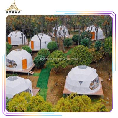 China Waterproof/UV-resistant/Flame Redardant 7m pvc fabric outdoor dome structure igloo geodesic domes tent glamping tents for sale