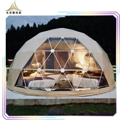 China Tube Type Tent Stake PVC 6m Star Tent Outdoor Camping Prefab Star Tent Luxury Hotel Resort Glamping Geodesic Dome Tents House For Sale for sale