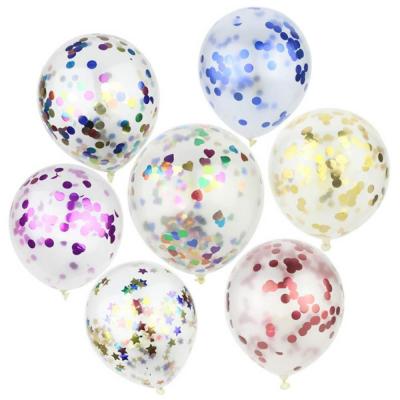 China Clear Confetti Balloons Decoration Party Accessories Wholesale Clear Confetti Balloons for sale