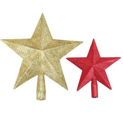 China 3D Glitter Christmas Tree Star Factory Price Christmas Decoration 3D Top Glitter Christmas Tree Top Star for sale