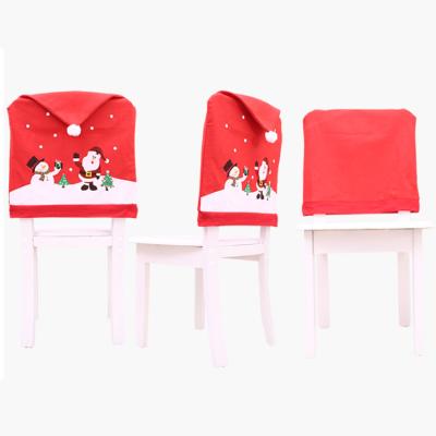 China Simple Wholesale Custom Printing Chair Cover Christmas Chair Cover Christmas Decoration for sale