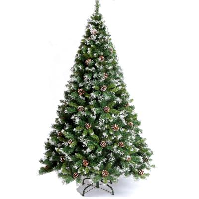 China Christmas Tree With Pine Cone PVC Christmas Decoration Thin Artificial Christmas Tree With Pine Cone for sale