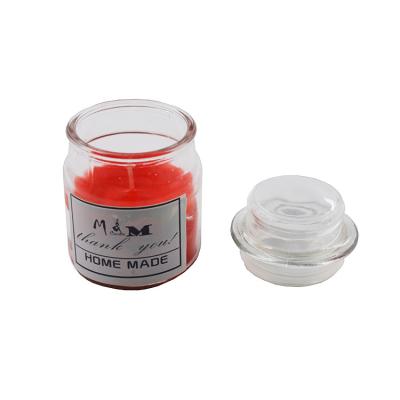 China Low moq mini small scented soy wax scented yankee candles with mushroom glass jar for sale