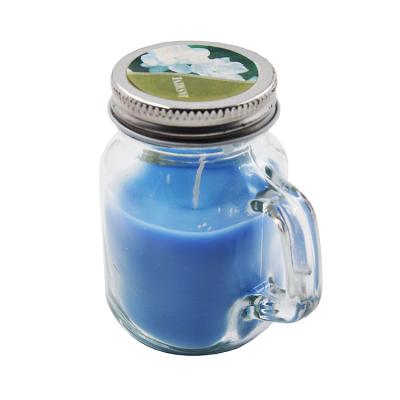 China Tropical Natural Soy Scented Wax Relax Scented Glass Jar Jam Cup Candle for sale