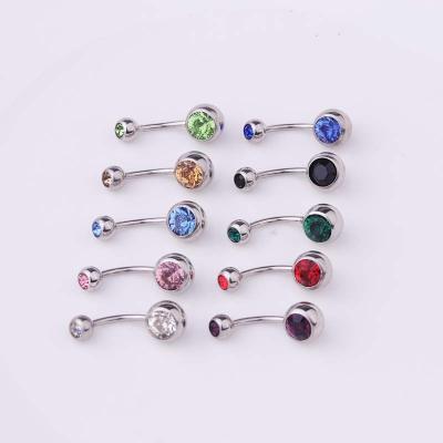 China Fashion 316L Stainless Steel Punk Navel Bars Ombligo Body Jewelry Navel Belly Button Rings Piercing Sexy Belly Button Rings for sale