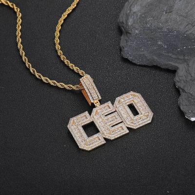 China Europe and America Wholesale Hiphop Fashion Jewelry Necklace Jewelry Gold Alloy Plated Cuban Chain Custom Brass Fine Zircon for sale