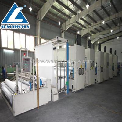 China PET Spun A.L Synthetic PU Bonded Leather Making Machine Nonwoven Needle Punch Production Line for sale